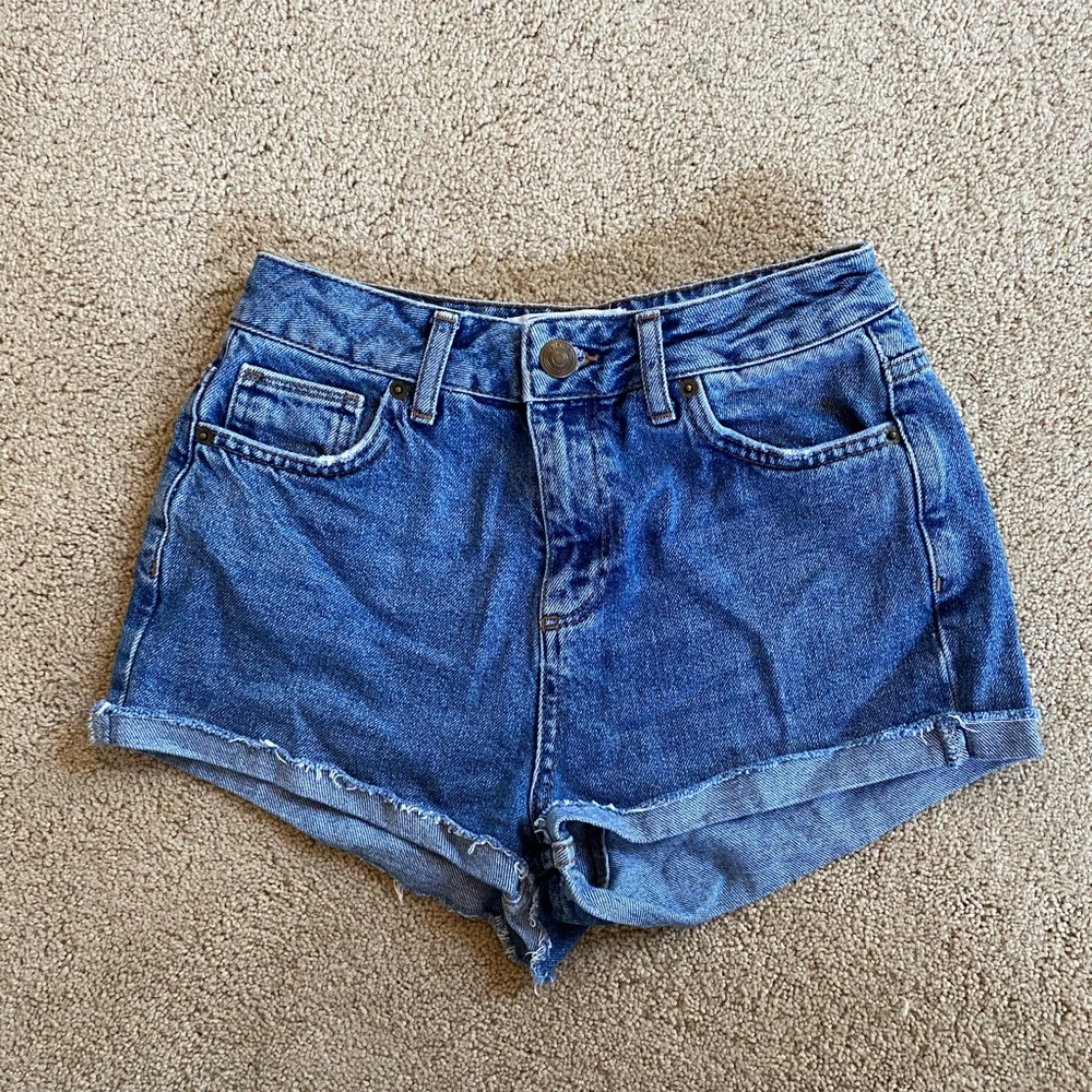 Dark wash cut-off BDG shorts